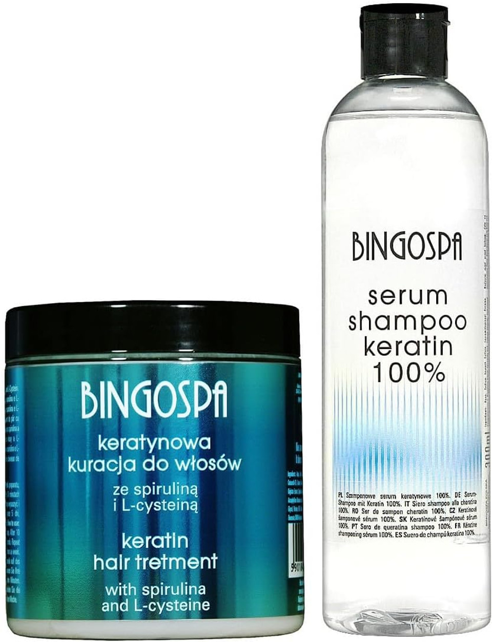 BINGOSPA Hair Care Set: Keratin Shampoo Serum, Keratin Treatment for Weak and Damaged Hair, Hair Regeneration, Hair Splitting- 550ml BINGOSPA Hair Care Set: Keratin Shampoo Serum, Keratin Treatment for Weak and Damaged Hair, Hair Regeneration, Hair Splitting- 550ml