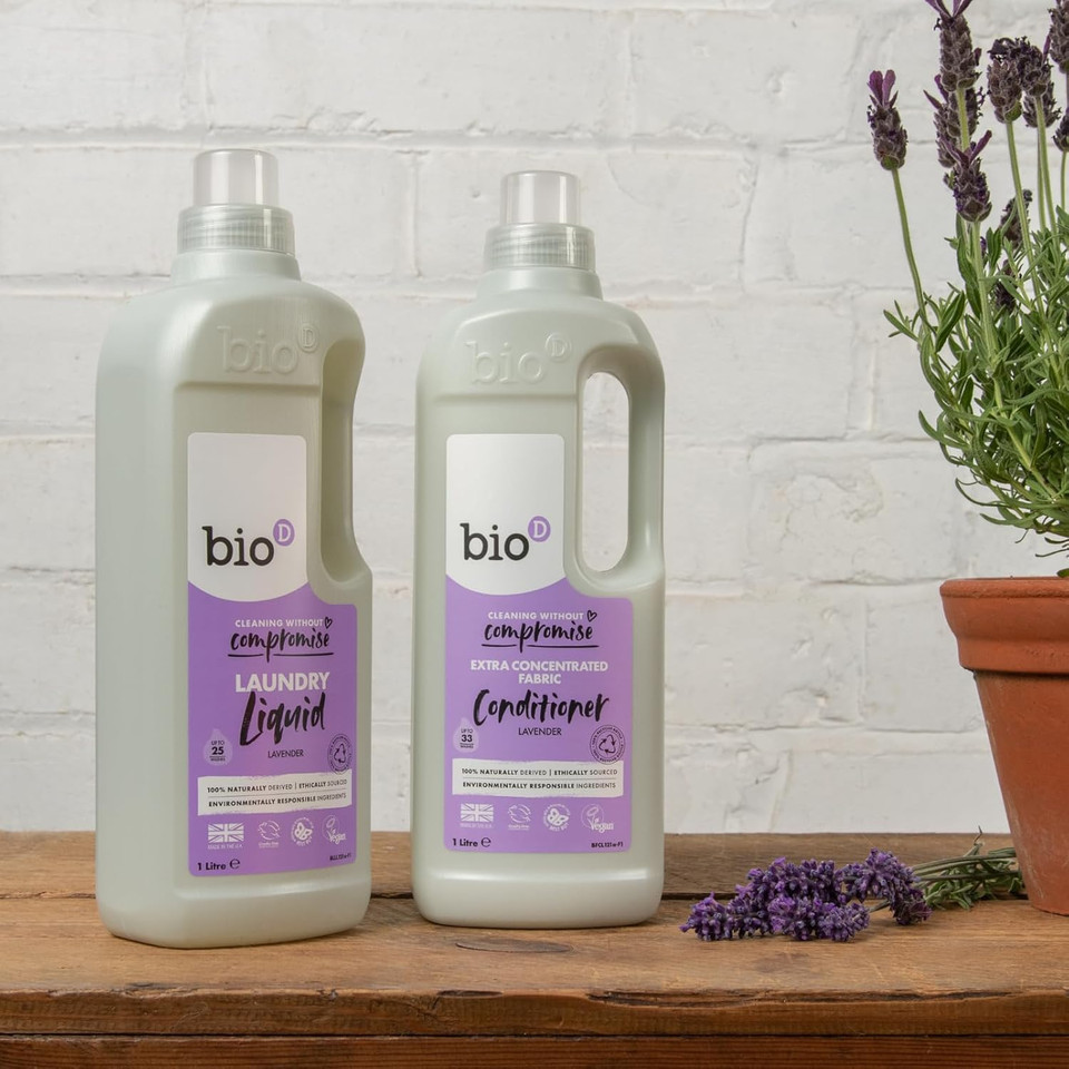 Bio D Extra Concentrated Liquid Fabric Conditioner Lavender 1L | 33 Washes | Allergy Free | Vegan | Cruelty Free
