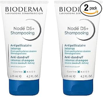 Bioderma Nodé DS+ Anti Dandruff Shampoo - Shampoo for Severe & Persistent Dandruff, Gently Cleanses & Soothes for Itching Relief, Hair Care for Sensitive Scalps, 125ml