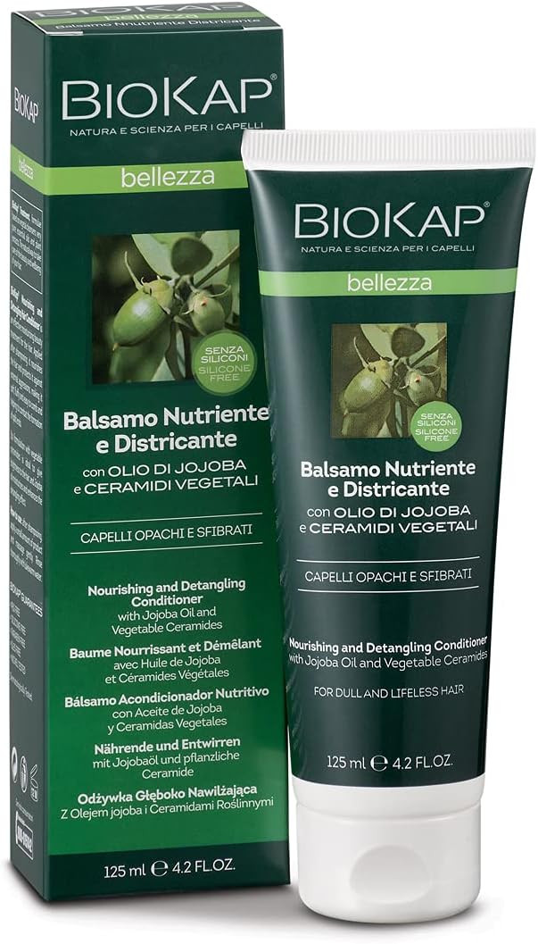 BIOKAP Premium Balsam Conditioner 125 ml | Jojoba Oil - Anti-Fizz - Vegetable Ceramides - Vegan - Silicone Free - Paraben Free