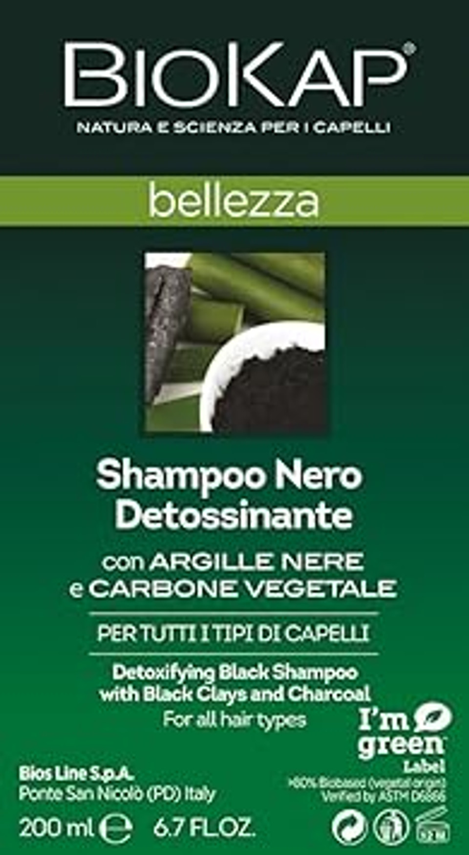 Bios Line Biokap 70755 Detoxifying Shampoo 200 ml Black