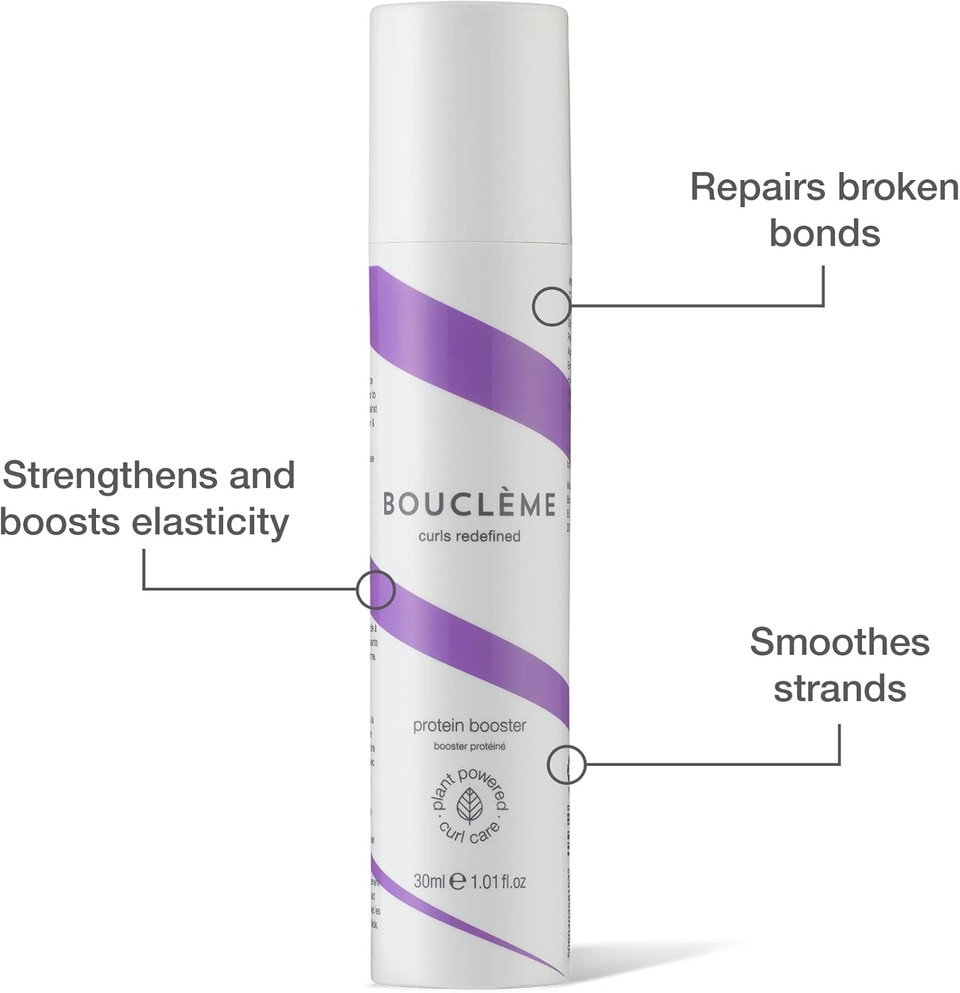 Bouclème - Protein Booster - Add to Haircare Products to Protect and Strengthen Hair - 99% Naturally Derived Ingredients and Vegan - 30ml, clear
