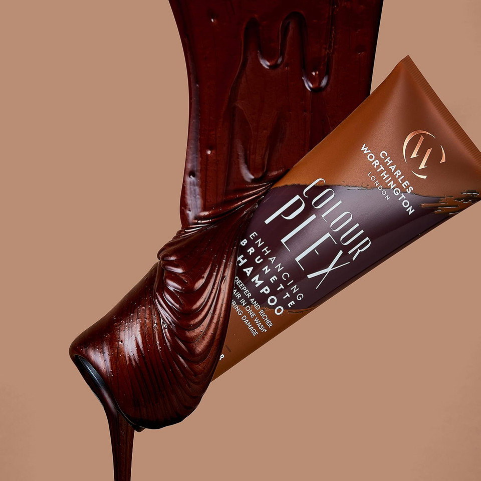 Charles Worthington Colourplex Enhancing Brunette Duo, Shampoo and Conditioner Haircare Routine for Brunette Hair, 2 x 250 ml