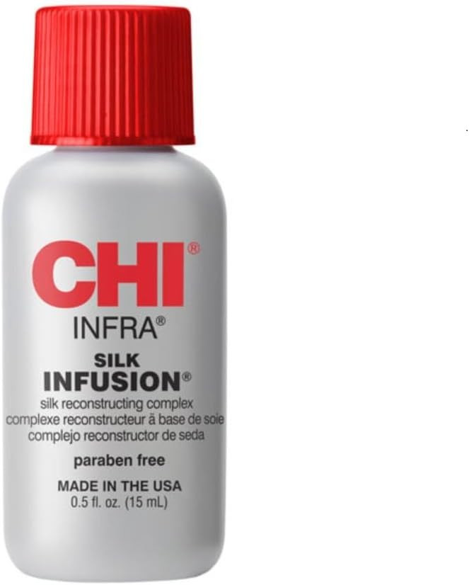 CHI Silk Infusion | Leave-In Reconstructing Hair Serum | Hair Oil for Hair Repair Treatment | Heat Protectant Against Damage | Anti Frizz Hair Products | Hair Care Products | For All Hair Types, 15ml