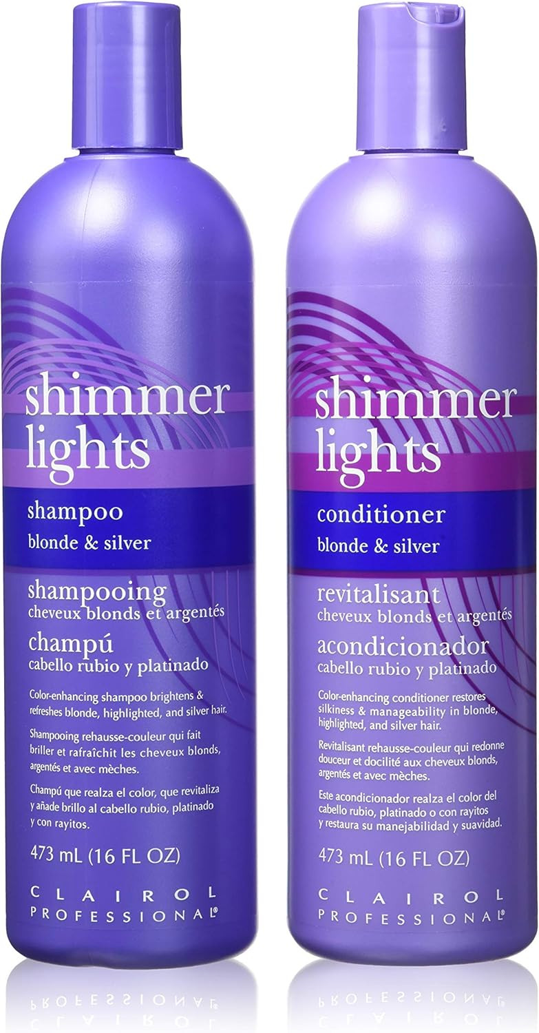 Clairol Shimmer Lights 475 ml Shampoo + 475 ml Conditioner (Combo Deal)