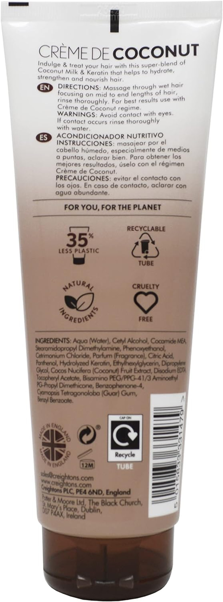 Creightons Crème de Coconut & Keratin Nourishing Conditioner (250ml) - Beautifully Blended with Coconut Milk & Keratin. Hydrate, Nourish & Indulge Your Hair (Pack of 2) Creightons Crème de Coconut & Keratin Nourishing Conditioner (250ml) - Beautifully Blended with Coconut Milk & Keratin. Hydrate, Nourish & Indulge Your Hair (Pack of 2)