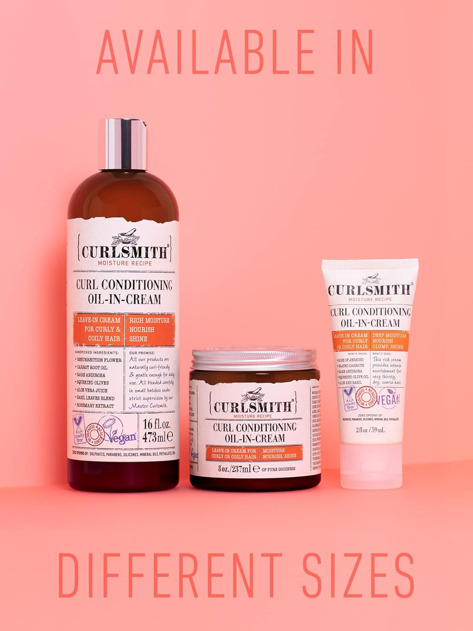 Curlsmith - Curl Conditioning Oil in Cream Vegan Leave in Conditioner for Curly and Coily Hair 59ml