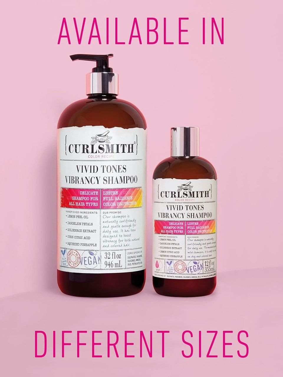 Curlsmith - Vivid Tones Vibrancy Shampoo - Vegan Shampoo for All Hair Types (947ml)