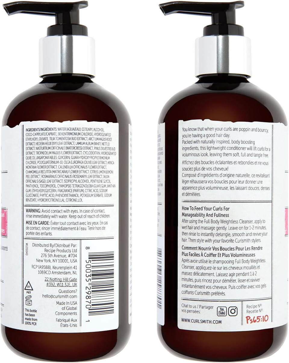 Curlsmith - Full Body Milk Hair Conditioner, Volumizing and Hydrating for Wavy, Curly or Coily Hair, Vegan (355ml/12fl oz)