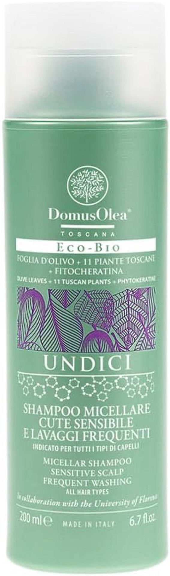 DOMUS OLEA TOSCANA SHAMPOO MICELLARE CUTE SENSIBLE AND FRESH WASHING 200 ML indicated for all hair types DOMUS OLEA TOSCANA SHAMPOO MICELLARE CUTE SENSIBLE AND FRESH WASHING 200 ML indicated for all hair types