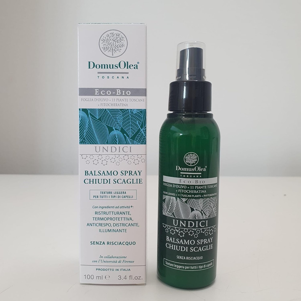 Domus Olea Toscana Conditioner Spray, heals patches of dry skin, Ideal for Normal or Seborrheic-Prone Skin and Hair, Leave-In Formula, 100 ml