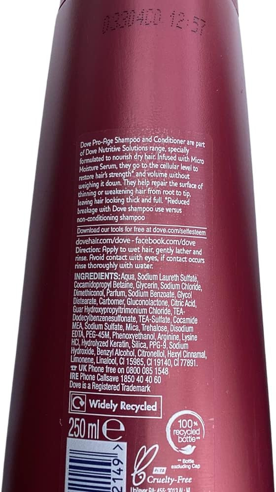 Dove Pro Age Hair Therapy - Shampoo (250 ml) & Conditioner (200 ml)