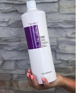 Fanola No Yellow Shampoo, Anti-Yellow Shampoo for Healthy and Vital Blonde Hair 1000 ml Unscented , Pack of 1