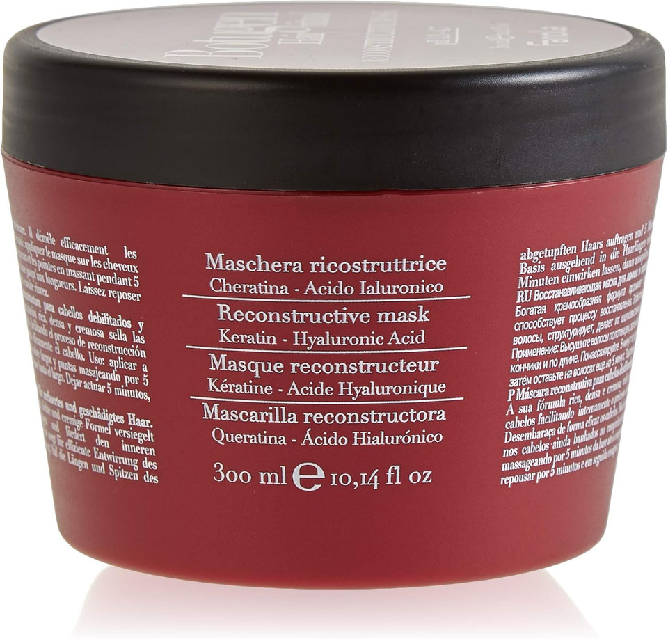 Fanola Restructuring Mask, Hair Mask Treatment Filled with Hyaluronic Acid and Keratin to Restore Body, Volume and Shine, 1000 Fanola Restructuring Mask, Hair Mask Treatment Filled with Hyaluronic Acid and Keratin to Restore Body, Volume and Shine, 1000