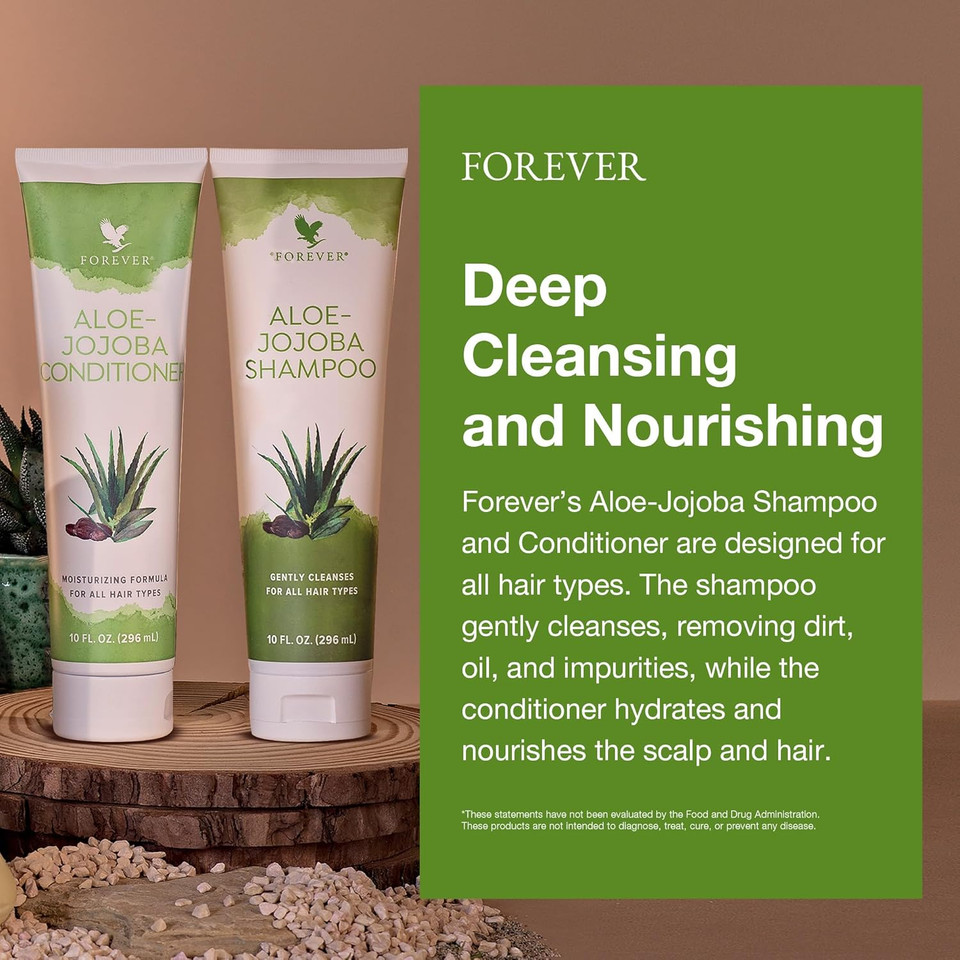 Forever Living Aloe-Jojoba Shampoo and Conditioning Rinse Twin Pack