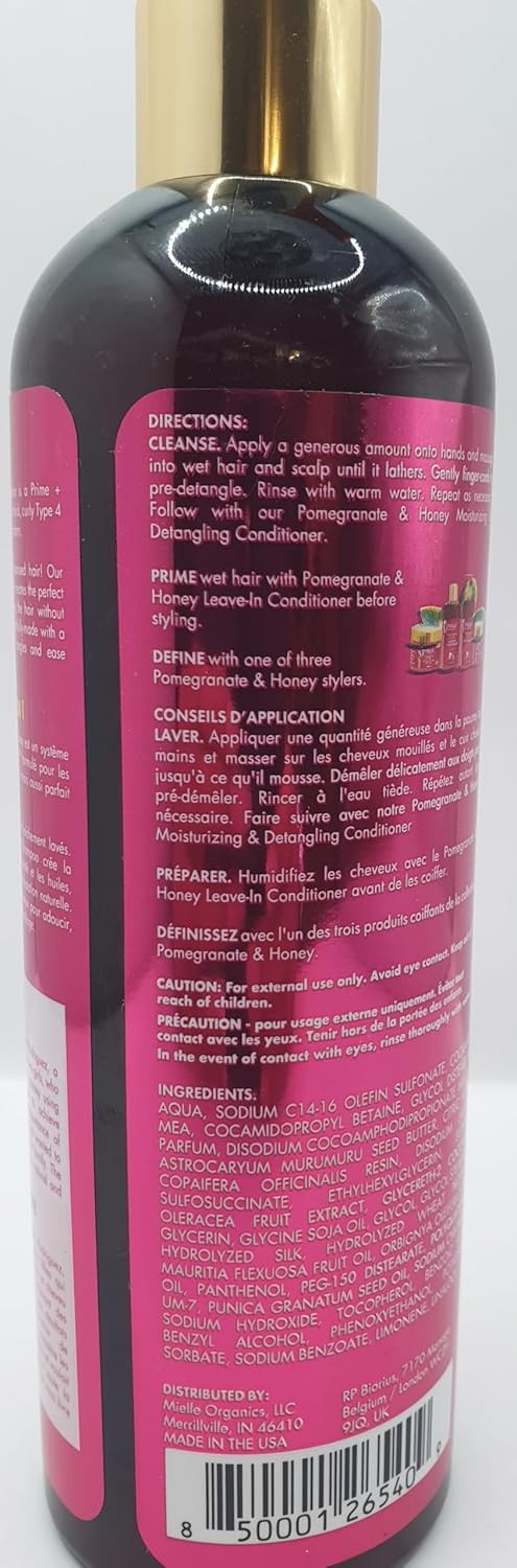 Mielle Pomegranate & Honey Moisturizing and Detangling Shampoo & Conditioner Set (355ml Each)
