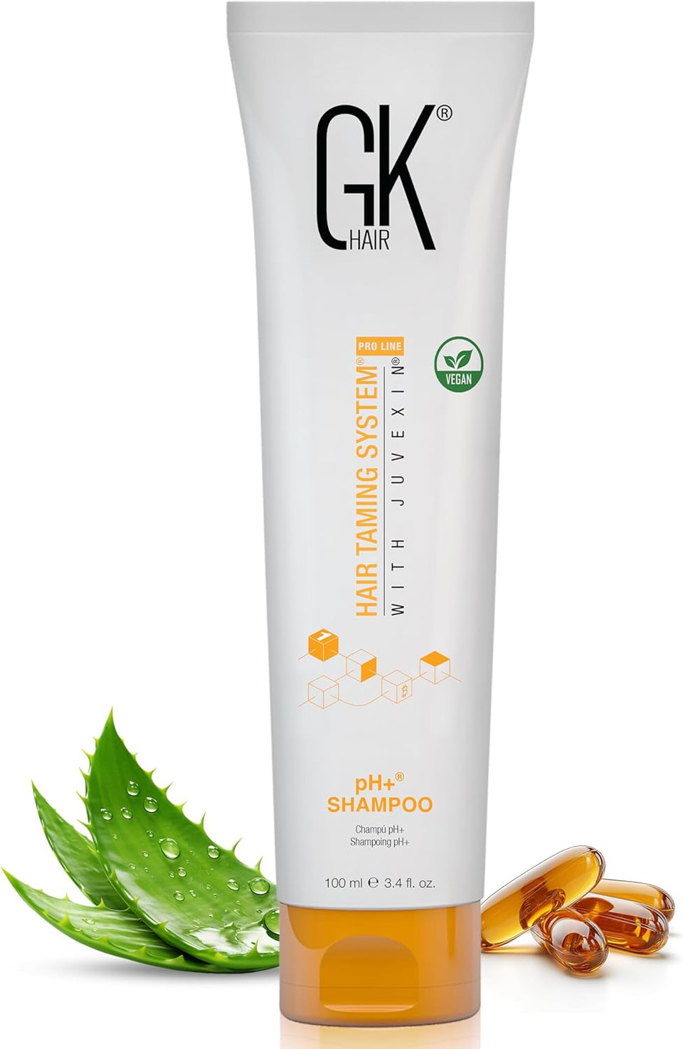 GK HAIR Global Keratin pH+ Pre-Treatment Clarifying Shampoo (300ml/10.1 Fl Oz) for Deep Cleansing, Removes Impurities with Aloe Vera, Vitamins and Natural Oils