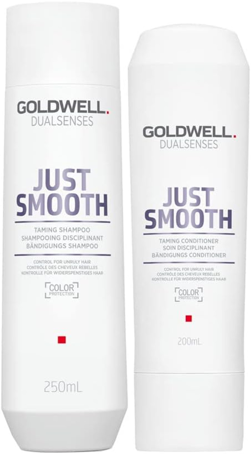 Goldwell Dualsenses Just Smooth Taming Shampoo 250ml e Balsamo 200ml - Duo anticrespo
