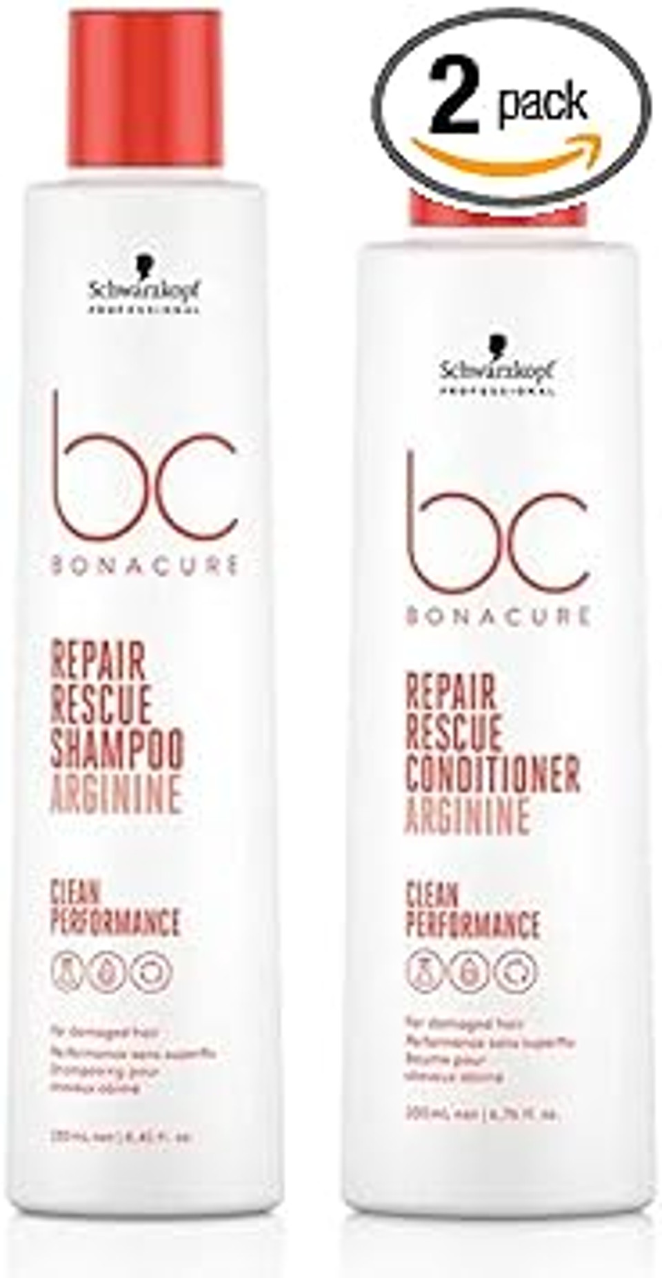 Schwarzkopf BC Clean DUO Repair Rescue Shampoo 250ml and Conditioner 200ml