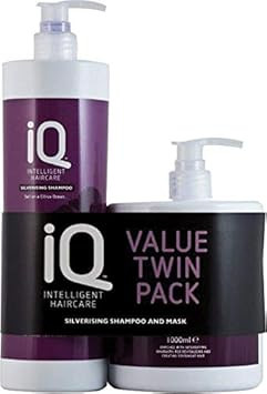 IQ Intelligent Haircare Silverising Twin, Purple, 1000 ml, Pack of 1