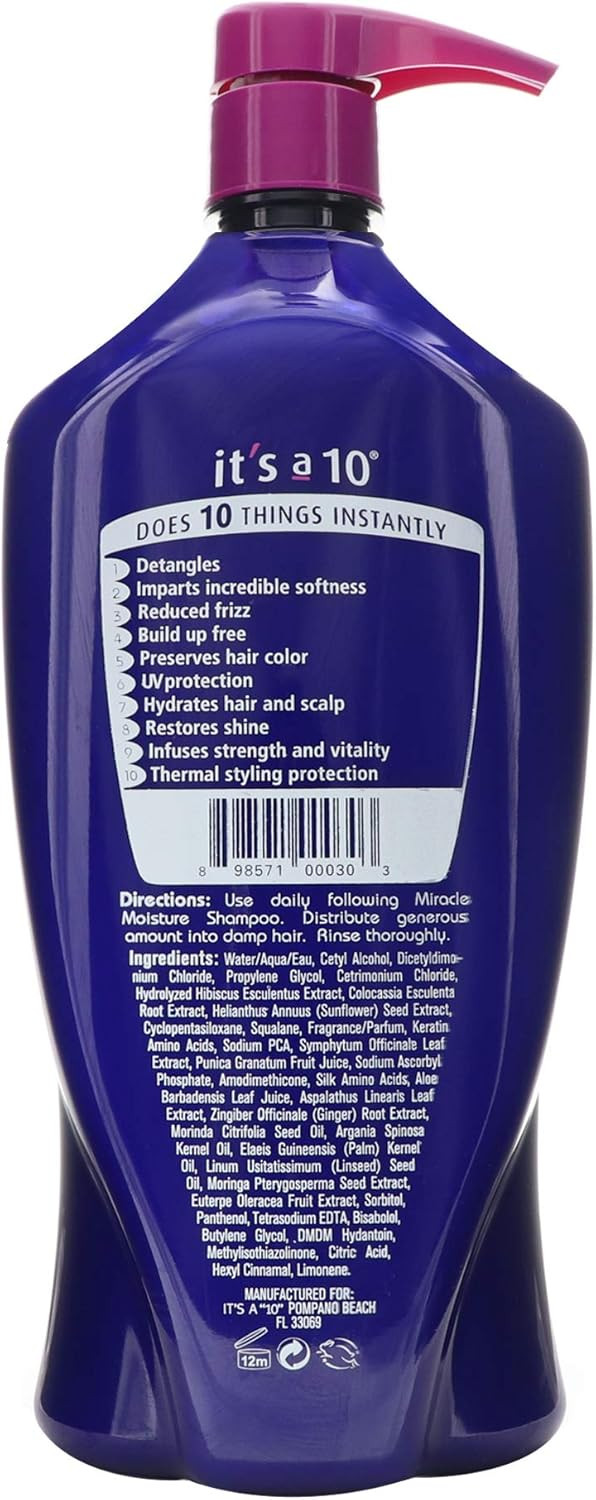 Its a 10 Haircare - Miracle Daily Conditioner, Everyday Use, Colour Safe, For Dry Damaged Hair, Reduces Frizz and Restore Shine, 1 Litre