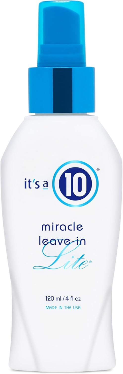 Its a 10 Haircare - Miracle Leave-in Lite Conditioner, Ultra-Light Formula, Detangler Adds Shine, Natural Ingredients, 120ml
