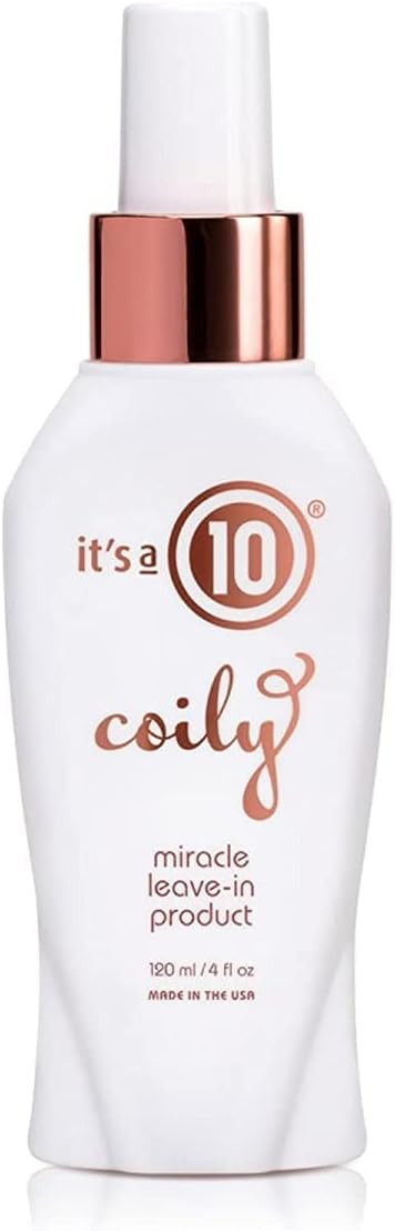 Its a 10 Haircare - Coily Miracle Leave-In, Conditioning Spray, Frizz-Free, for Curly and Wavy Hair, Natural Ingredients, 120ml