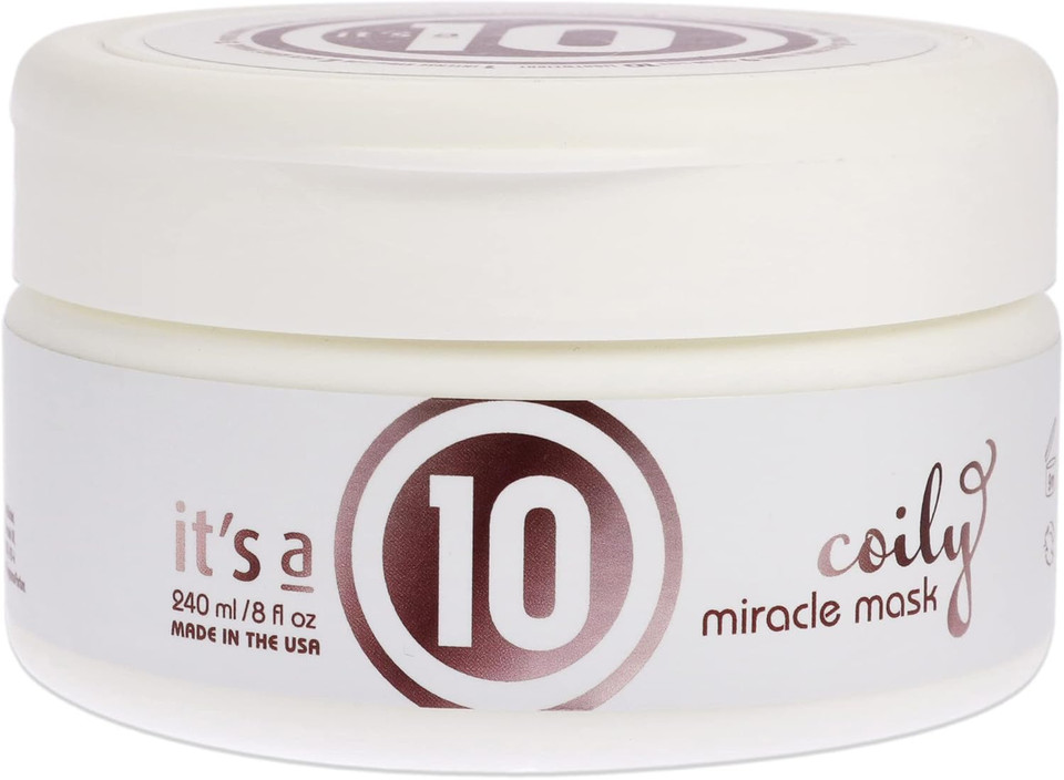 Its a 10 Haircare - Coily Miracle Hair Mask, Hydrating and Nourishing Treatment for Curly and Wavy Hair, Natural Ingredients, 240ml