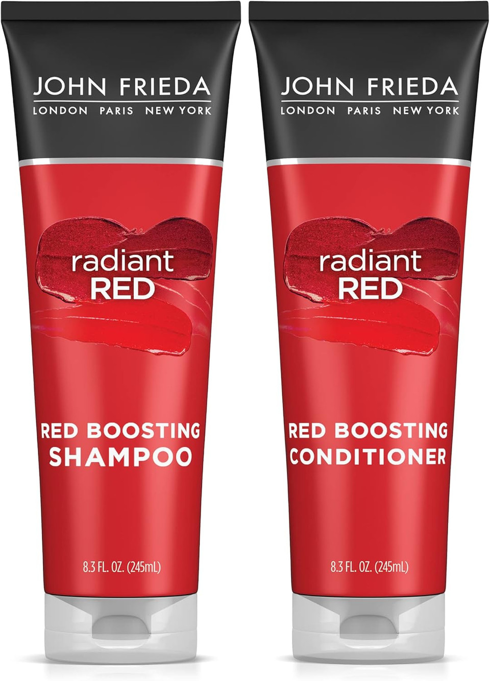 John Frieda Red Enhancing Shampoo & Conditioner Bundle, Radiant Red Hair Care for Redheads, Helps Enhance Shades, Pomegranate & Vitamin E
