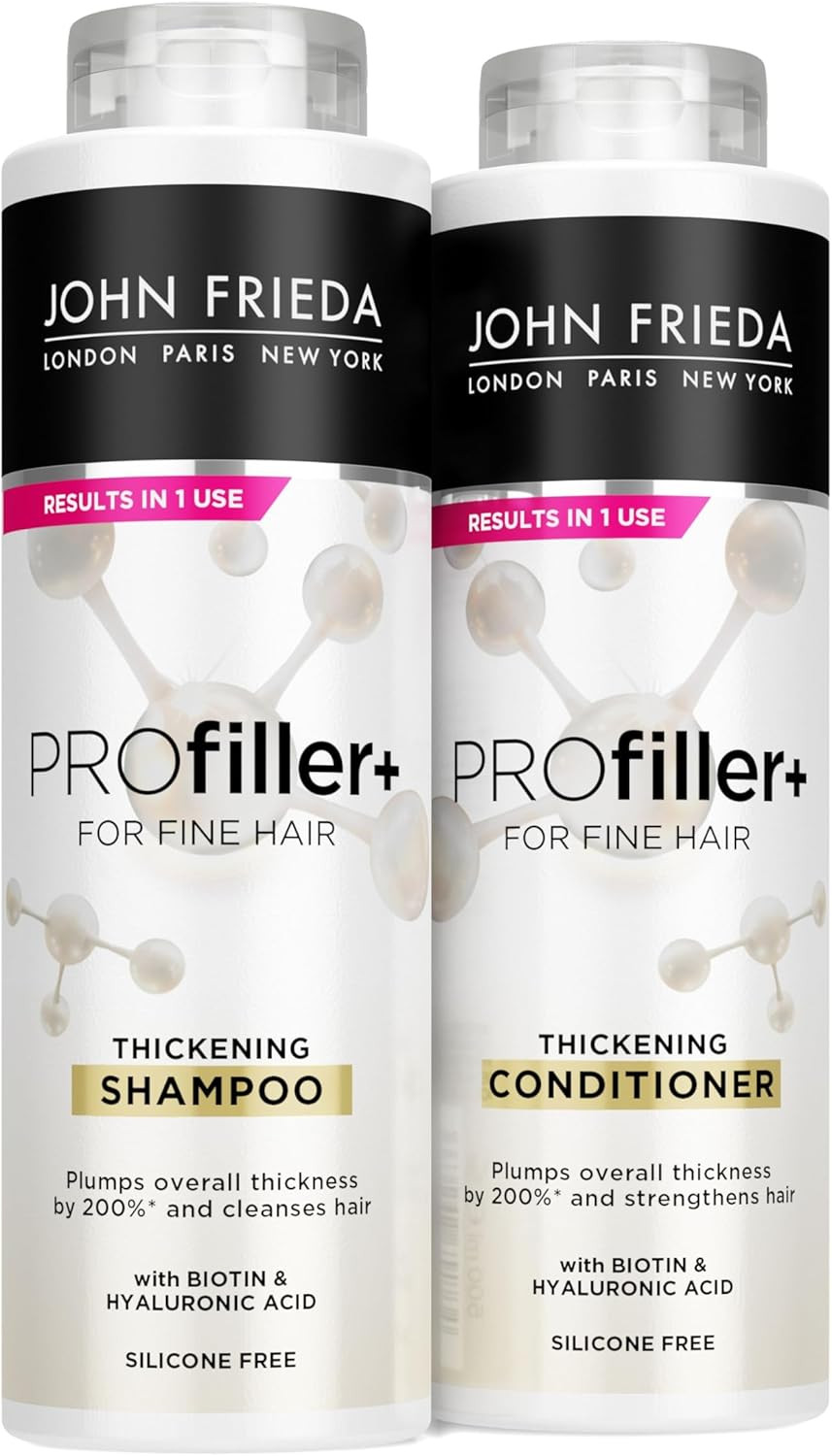 John Frieda ProFiller+ Thickening Shampoo and Conditioner 500ml Duo Pack