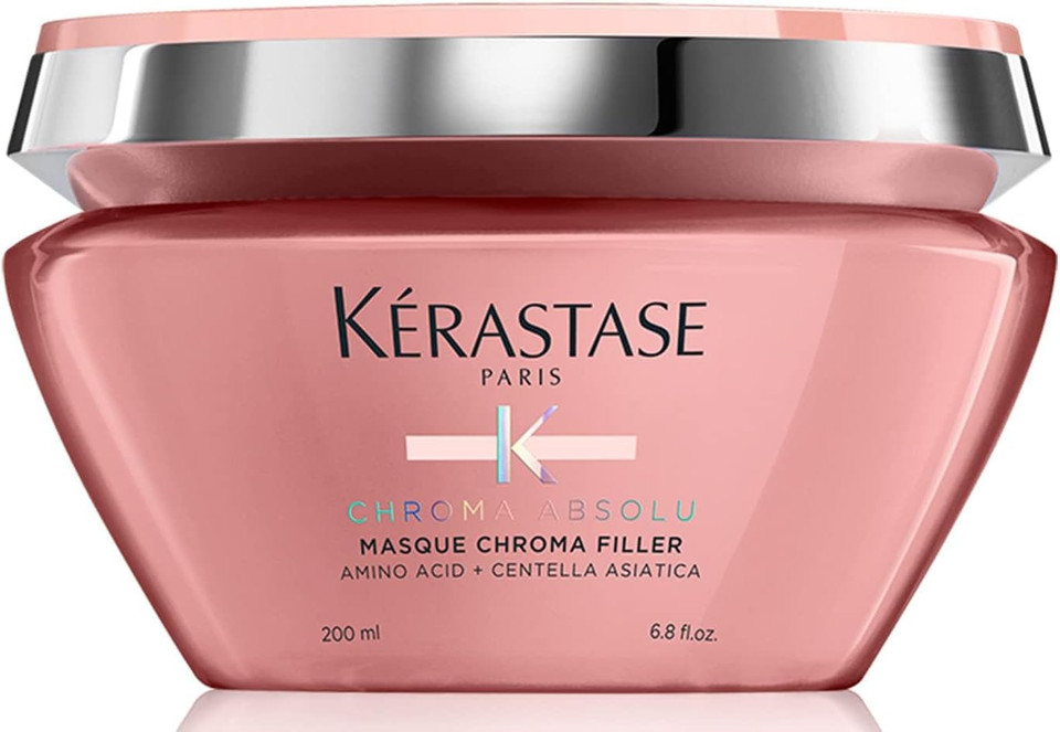 Kérastase Chroma Absolu, Anti-Porosity Deep-Filling Hair Mask, For Colour Treated Hair, With Lactic Acid, Masque Chroma Filler, 200ml