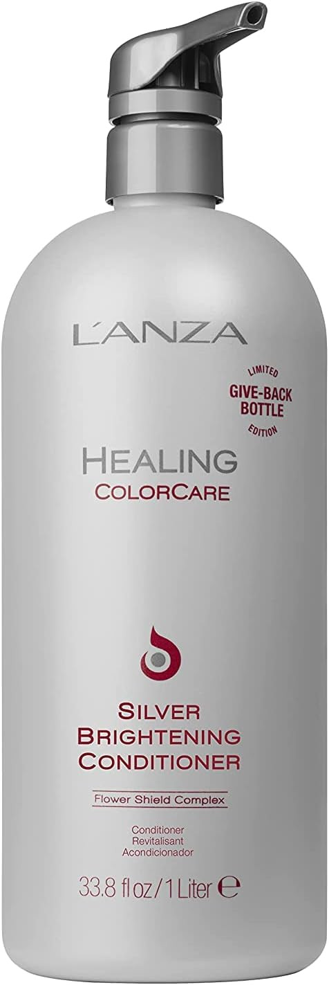 L'ANZA Healing ColorCare Ultra De-Brassing Professional Blue Conditioner - Color Toning Haircare to Eliminate Unwanted Brassiness, Sulfate-free Formula (8.45 Fl Oz)