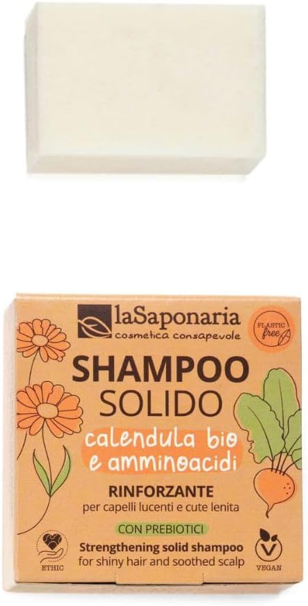 La Saponaria Solid Shampoo Bar - Rinforzante e Lenitivo, 300ml