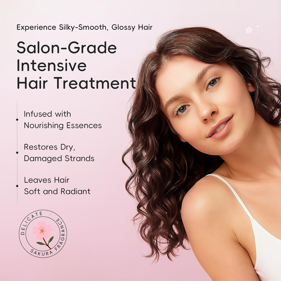LAIKOU Sakura Hair Care Set, 6PCS Unique Self Care Package, Shampoo, Conditioner, Hair Mask, Argan Oil Serum, Scalp Brush & Scented Candle, Christmas Birthday Pamper Gifts for Women Teenage Girl LAIKOU Sakura Hair Care Set, 6PCS Unique Self Care Package, Shampoo, Conditioner, Hair Mask, Argan Oil Serum, Scalp Brush & Scented Candle, Christmas Birthday Pamper Gifts for Women Teenage Girl