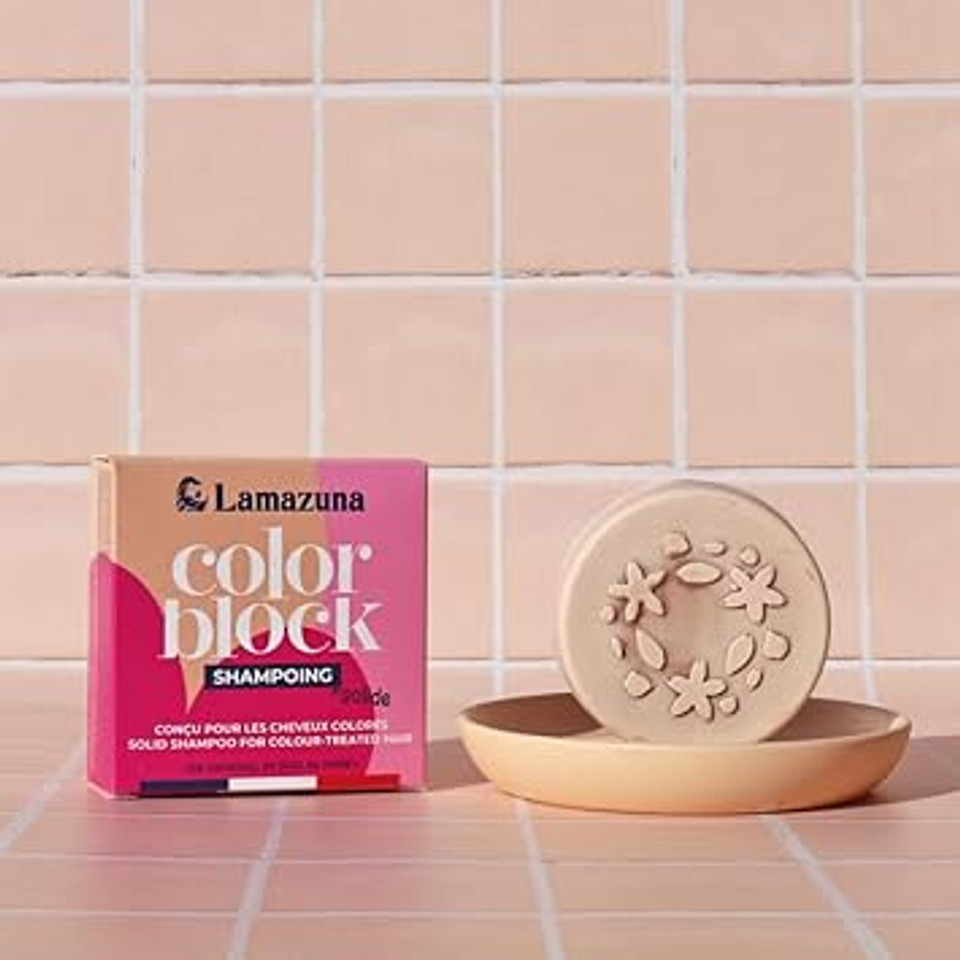 LAMAZUNA - Solid shampoo - Sensitive scalp - Peony powder - Generous foam - Zero Waste - Vegan - Made in France - ideal for travel - 70g LAMAZUNA - Solid shampoo - Sensitive scalp - Peony powder - Generous foam - Zero Waste - Vegan - Made in France - ideal for travel - 70g