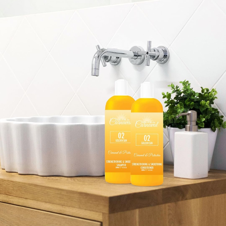Amour De Carnaval - Golden Sun - Strengthening & Smoothing Shampoo & Conditioner Set