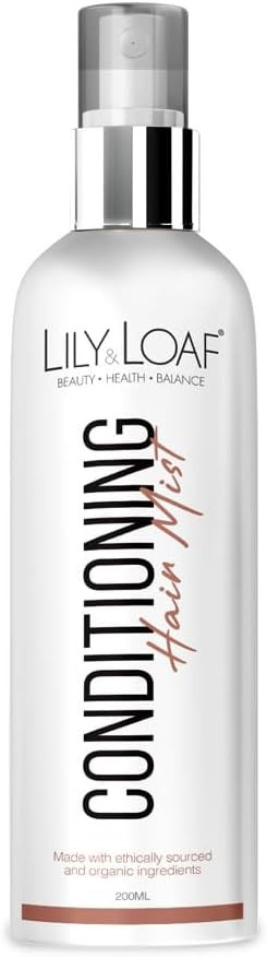 Lily & Loaf Conditioning Hair Mist  Leave-In Hydrating Spray for All Hair Types  Vegan, Lightweight & Nourishing  Smooths, Softens & Adds Shine  200ml