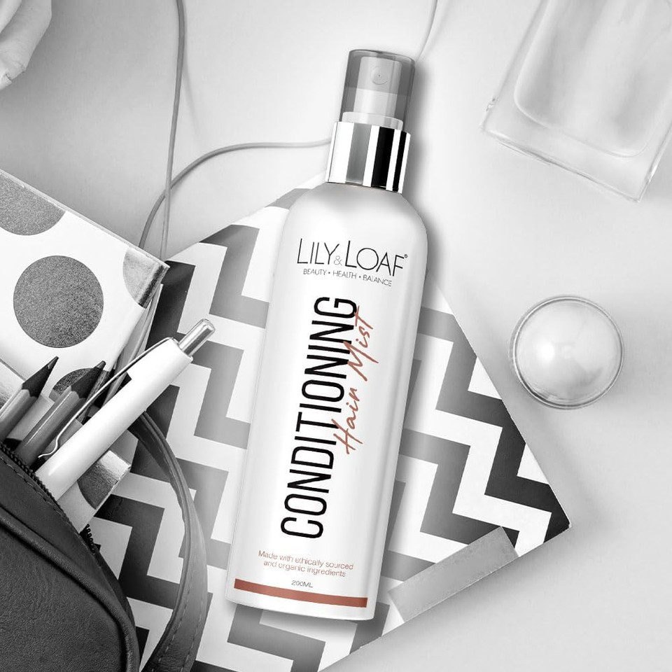 Lily & Loaf Conditioning Hair Mist  Leave-In Hydrating Spray for All Hair Types  Vegan, Lightweight & Nourishing  Smooths, Softens & Adds Shine  200ml