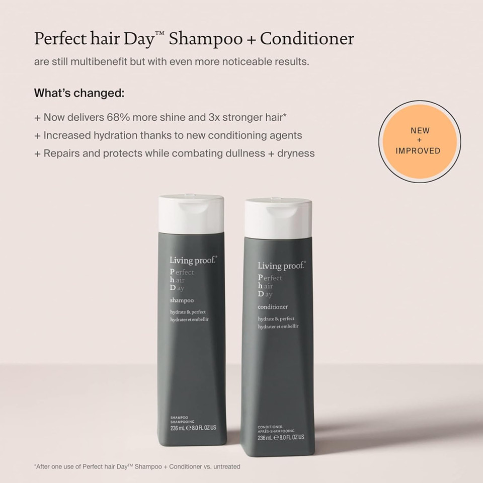Living Proof Perfect hair Day (PhD) Shampoo & Conditioner | Hydrating, Strengthening & Adds Hair Shine | Paraben Free | Silicone Free | Vegan