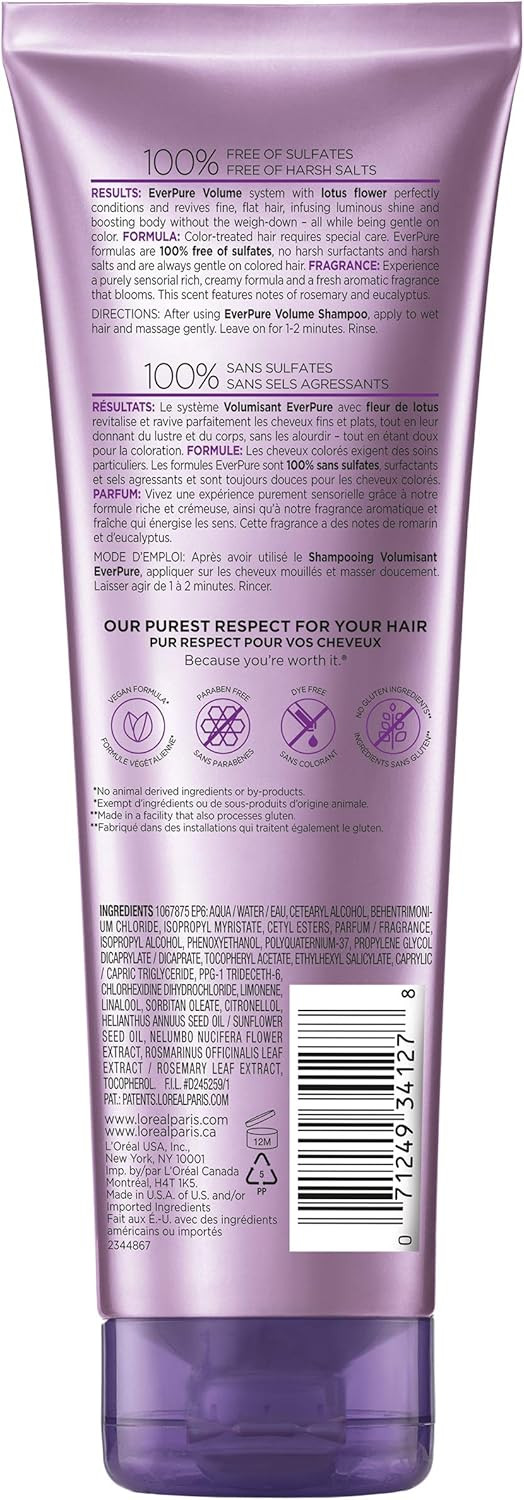 L'Oreal Paris Hair Care Ever Pure Volume Conditioner, 8.5 Fluid Ounce