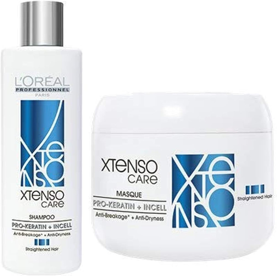 L'Oreal Professional X-Tenso Care Straight Shampoo 230 ML & Masque 200 ML Combo Pack