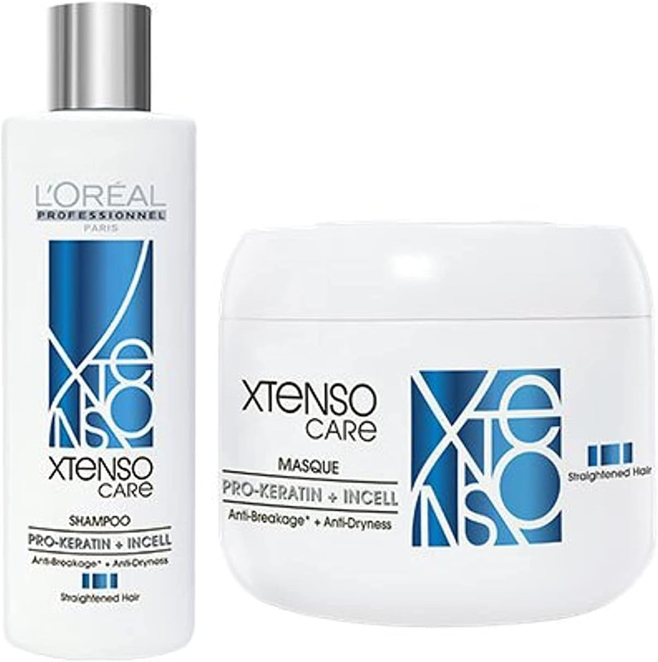 L'Oreal Professional X-Tenso Care Straight Shampoo 230 ML & Masque 200 ML Combo Pack