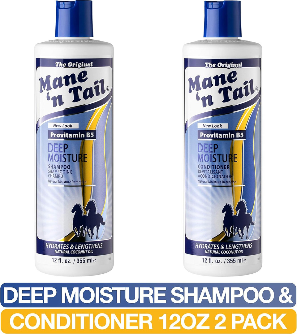 Mane 'n Tail Deep Moisture Retention Treatment Shampoo & Conditioner Twin Pack, Hydrates and Lengthens, Provitamin B5, 355 ml (Pack of 1)
