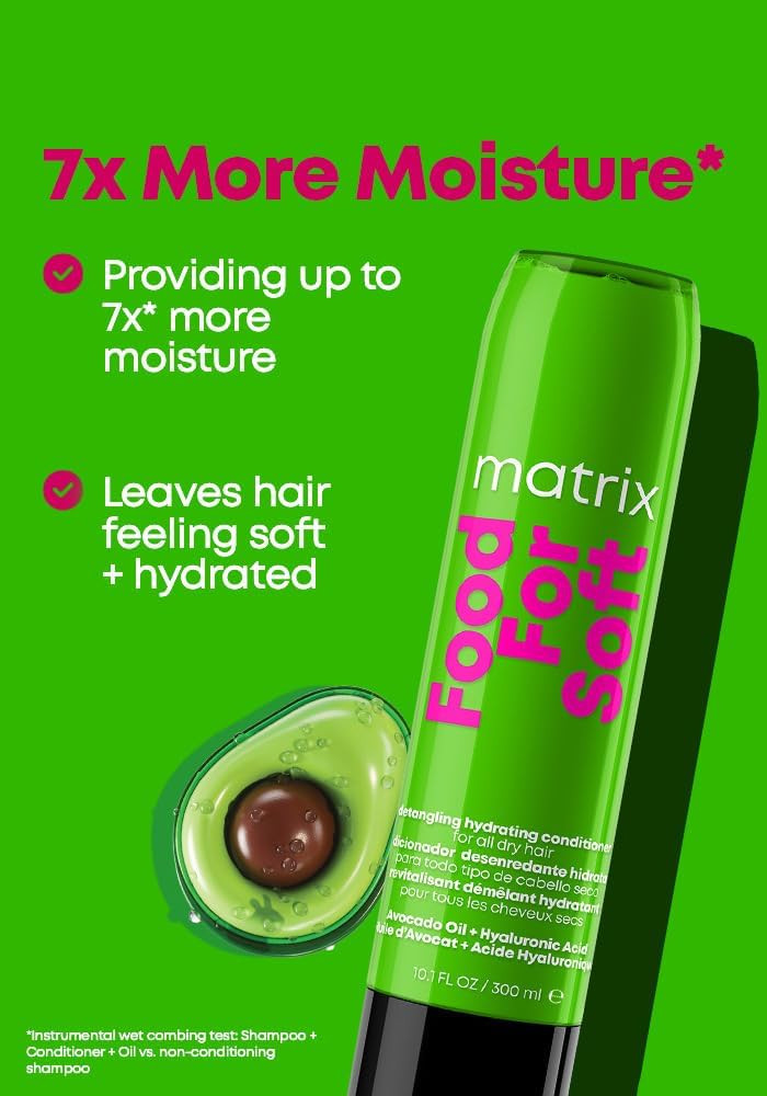 Matrix DUO Food For Soft Hydrating Shampoo with Avocado Oil and Hyaluronic Acid, for dry hair 300ml & Food For Soft Detangling Conditioner with Avocado oil and Hyaluronic Acid, for dry hair 300ml