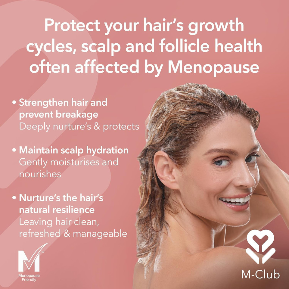 M-Club Menopause Shampoo & Conditioner Duo Pack - For Women Strengthens & Hydrates Menopause Hair  Made From Upcycled Coffee Oil Shampoo Conditioner for Menopausal Hair - Vegan Eco Formula  2x 250ml