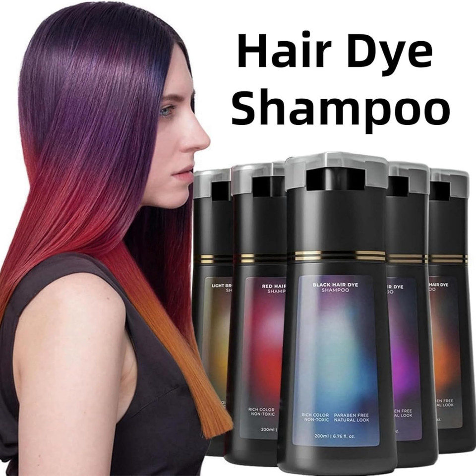 Polar Hair Dye Shampoo,Red Hair Dye Shampoo 3 in 1 for Ha/ir,Instant Hai/r Dyes Shampo/o,Ha/ir Dye S/hampoo,Hai/r Care Instant Dye Sha/mpoo,Long Lasting H/air Color Sham/poo,Permanent Colour(Red)