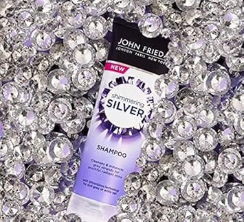 Shimmering Silver Shampoo (250ml) and Shimmering Silver Conditioner (250ml) by John Frieda for Dull Grey Hair
