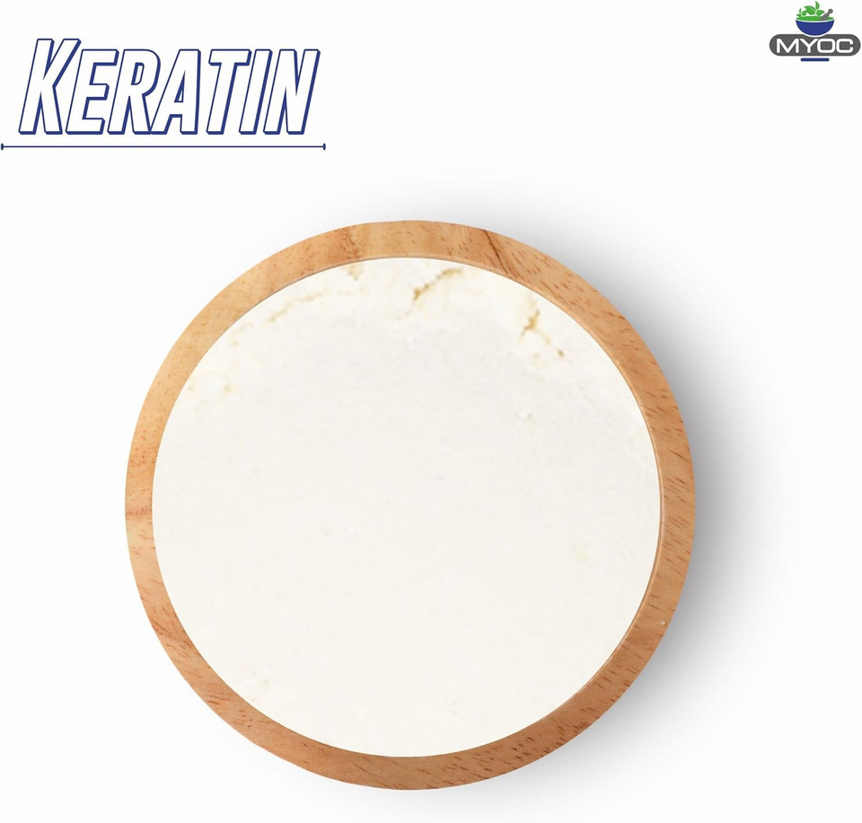 Myoc Keratin Powder  50 Gm, Pure Powder for Hair Mask, Shampoo, Keratin for Nail Care & Hair Care Products Myoc Keratin Powder  50 Gm, Pure Powder for Hair Mask, Shampoo, Keratin for Nail Care & Hair Care Products
