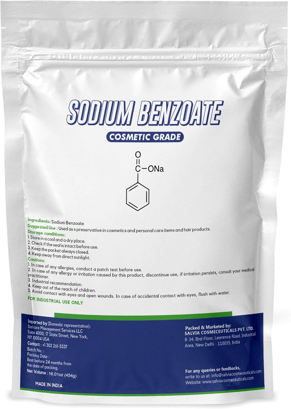 Sodium Benzoate Cosmetic Grade (227 gm), for Skin Care, Hair Care Products, Fragrance Ingredient - Bulk Preservative, Paraben Free Preservative Sodium Benzoate Cosmetic Grade (227 gm), for Skin Care, Hair Care Products, Fragrance Ingredient - Bulk Preservative, Paraben Free Preservative