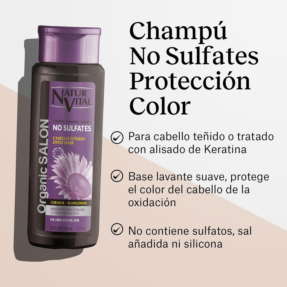 Organic Salon Champú Sin Sulfatos Protección Colour UV 300 ml